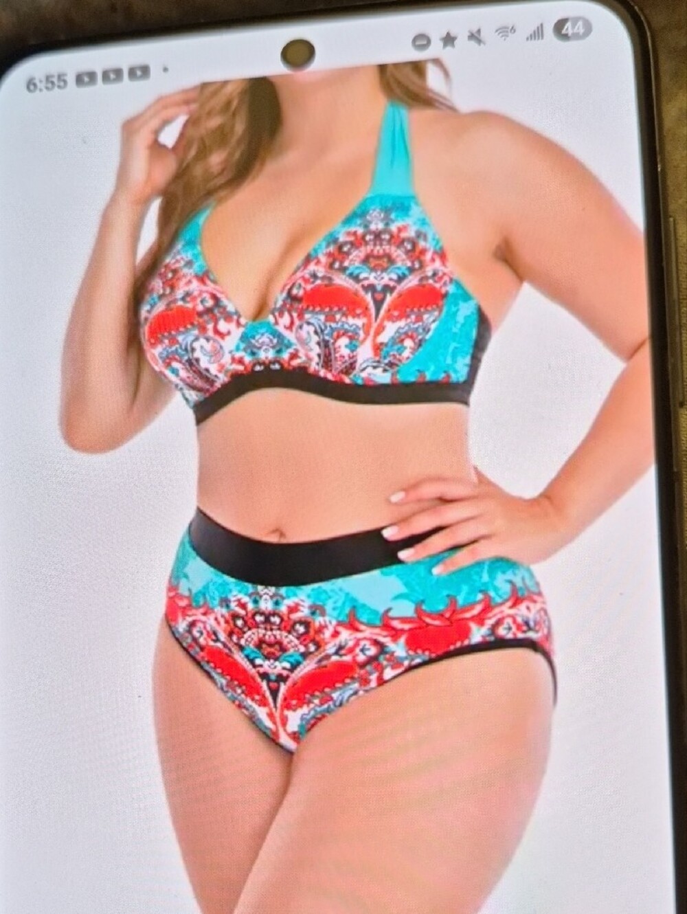 NWOT-SKYE Mercedes Paialey Halter Swimsuit Top & Bottom. Size XXL - Picture 5 of 6